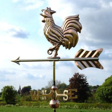 Copper rooster weathervane